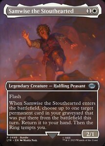 MTG ■白/英語版■ 《剛毅なるサムワイズ/Samwise the Stouthearted》▲拡張アート▲ 指輪物語:中つ国の伝承 LTR