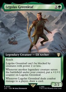 MTG ■緑/英語版■ 《緑葉のレゴラス/Legolas Greenleaf》▲拡張アート▲ 指輪物語：中つ国の伝承 統率者　LTC