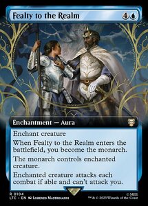 MTG ■青/英語版■ 《王国への忠誠/Fealty to the Realm》▲拡張アート▲ 指輪物語：中つ国の伝承 統率者　LTC