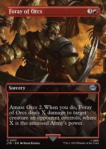 MTG ■赤/英語版■ 《オークの急襲/Foray of Orcs》▲拡張アート▲ 指輪物語:中つ国の伝承 LTR