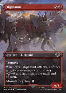 MTG ■赤/英語版■ 《オリファント/Oliphaunt》▲拡張アート▲ 指輪物語:中つ国の伝承 LTR