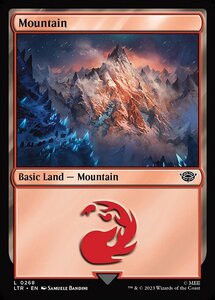 MTG ■土地/英語版■ 《山/Mountain》★FOIL★ 指輪物語:中つ国の伝承 LTR