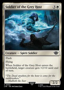 MTG ■白/英語版■ 《灰色の軍勢の兵士/Soldier of the Grey Host》★FOIL★ 指輪物語:中つ国の伝承 LTR