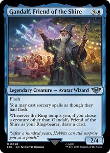 MTG ■青/英語版■ 《ホビット庄の友、ガンダルフ/Gandalf, Friend of the Shire》★FOIL★ 指輪物語:中つ国の伝承 LTR