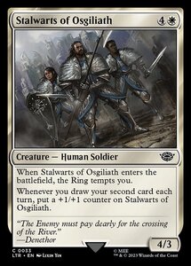 MTG ■白/英語版■ 《オスギリアスの壮士/Stalwarts of Osgiliath》★FOIL★ 指輪物語:中つ国の伝承 LTR