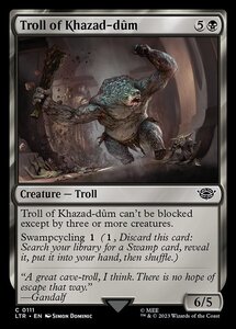 MTG ■黒/英語版■ 《カザド＝ドゥームのトロール/Troll of Khazad-d?m》★FOIL★ 指輪物語:中つ国の伝承 LTR