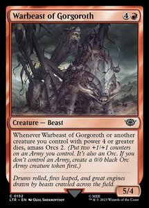 MTG ■赤/英語版■ 《ゴルゴロスの戦獣/Warbeast of Gorgoroth》★FOIL★ 指輪物語:中つ国の伝承 LTR