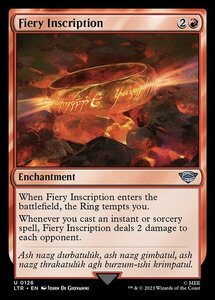 MTG ■赤/英語版■ 《灼熱の銘/Fiery Inscription》★FOIL★ 指輪物語:中つ国の伝承 LTR