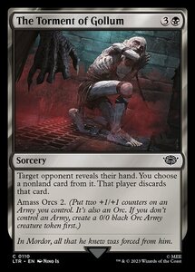 MTG ■黒/英語版■ 《ゴラムへの拷問/The Torment of Gollum》★FOIL★ 指輪物語:中つ国の伝承 LTR