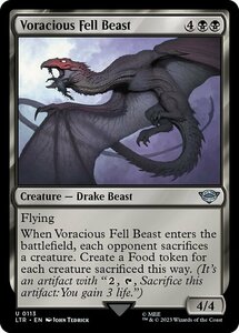 MTG ■黒/英語版■ 《貪欲なる忌まわしき獣/Voracious Fell Beast》★FOIL★ 指輪物語:中つ国の伝承 LTR