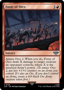 MTG ■赤/英語版■ 《オークの急襲/Foray of Orcs》★FOIL★ 指輪物語:中つ国の伝承 LTR