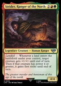 MTG ■金/英語版■ 《北方のレンジャー、ストライダー/Strider, Ranger of the North》★FOIL★ 指輪物語:中つ国の伝承 LTR