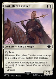 MTG ■白/英語版■ 《東マーク軍団の騎兵/East-Mark Cavalier》★FOIL★ 指輪物語:中つ国の伝承 LTR