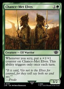 MTG ■緑/英語版■ 《偶然出会ったエルフ/Chance-Met Elves》指輪物語:中つ国の伝承 LTR