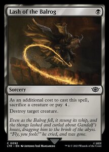 MTG ■黒/英語版■ 《バルログの鞭打ち/Lash of the Balrog》指輪物語:中つ国の伝承 LTR