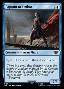 MTG ■青/英語版■ 《ウンバールの船長/Captain of Umbar》指輪物語:中つ国の伝承 LTR