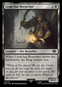 MTG ■黒/英語版■ 《ウルク＝ハイの狂戦士/Uruk-hai Berserker》指輪物語:中つ国の伝承 LTR