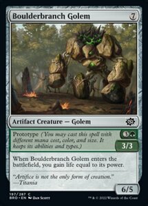 MTG ■無/英語版■ 《岩枝のゴーレム/Boulderbranch Golem》★FOIL★ 兄弟戦争 BRO