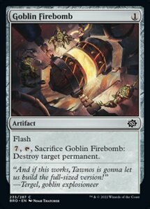 MTG ■無/英語版■ 《ゴブリンの焼夷弾/Goblin Firebomb》★FOIL★ 兄弟戦争 BRO