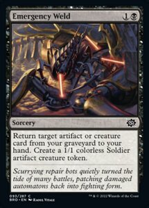 MTG ■黒/英語版■ 《応急溶接/Emergency Weld》★FOIL★ 兄弟戦争 BRO