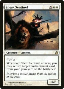 MTG ■白/英語版■《沈黙の歩哨/Silent Sentinel》★FOIL★ 神々の軍勢 BNG