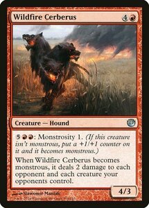 MTG ■赤/英語版■《燎原の火のケルベロス/Wildfire Cerberus》★FOIL★ ニクスへの旅 JOU