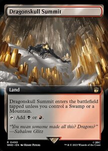 MTG ■土地/英語版■ 《竜髑髏の山頂/Dragonskull Summit》▲拡張アート▲ ドクター・フー WHO