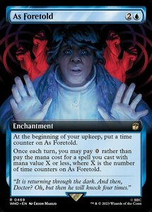 MTG ■青/英語版■ 《予言により/As Foretold》▲拡張アート▲ ドクター・フー WHO