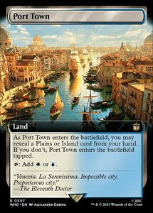 MTG ■土地/英語版■ 《港町/Port Town》▲拡張アート▲ ドクター・フー WHO