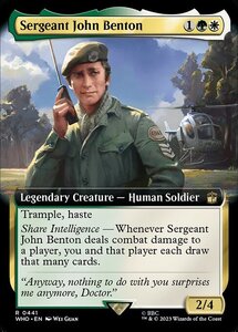 MTG ■金/英語版■ 《ジョン・ベントン伍長/Sergeant John Benton》▲拡張アート▲ ドクター・フー WHO