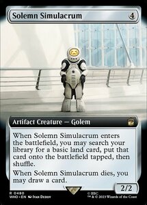 MTG ■無/英語版■ 《真面目な身代わり/Solemn Simulacrum》★拡張FOIL★ ドクター・フー WHO