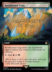 MTG ■土地/英語版■ 《根縛りの岩山/Rootbound Crag》★拡張FOIL★ ドクター・フー WHO