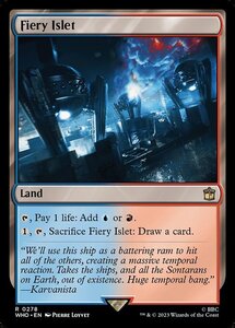 MTG ■土地/英語版■ 《焦熱島嶼域/Fiery Islet》★FOIL★ ドクター・フー WHO