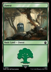 MTG ■土地/英語版■ 《森/Forest》★FOIL★ ドクター・フー WHO