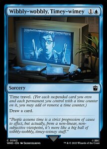 MTG ■青/英語版■ 《不定的時間的/Wibbly-wobbly, Timey-wimey》★FOIL★ ドクター・フー WHO