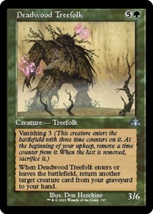 MTG ■緑/英語版■ 《デッドウッドのツリーフォーク/Deadwood Treefolk》★旧枠FOIL★ ドミナリア・リマスター DMR