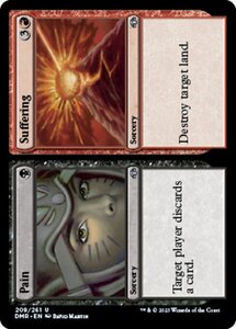 MTG ■金/英語版■ 《苦痛+受難/Pain+Suffering》★FOIL★ ドミナリア・リマスター DMR