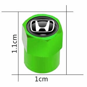 ホンダ タイヤバルブ エアーバルブ キャップ グリーン (4個セット)の画像3