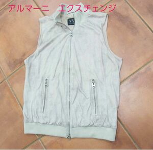 ◇ARMANI EXCHANGE アルマーニ ジップベスト エイジング加工 メンズ 