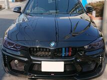 Tint+何度も貼れる BMW 3シリーズ F30/F31 前期 セダン/ツーリング ヘッドライト スモークフィルム (TypeA：フルスモークタイプ)_画像4