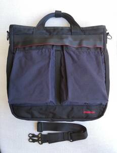 ★良品★ BRIEFING × junhashimoto 特別復刻モデル NEW HELMET LUGGAGE ブリーフィング 2WAY ヘルメットバッグ BLK×NAVY