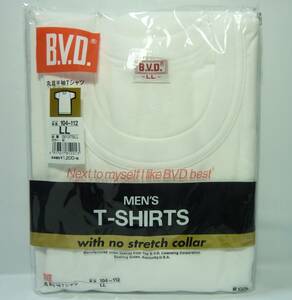 新品、未開封 送料無料 1枚 綿100％ LLサイズ 丸首半袖TシャツBVD G013TSLL（G013TS LL） （XLサイズ） GOLD アンダーウェア