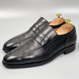 即決 SCOTCH GRAIN スコッチグレイン コインローファー Uチップ ブラック 黒 メンズ 本革 レザー 革靴 24cm ビジネスシューズ 紳士靴 E1784