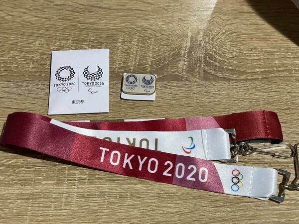 【送料無料】東京2020オリンピック パラリンピック ネックストラップATOS関係者選手支給品 IDカード 非売品マグネット