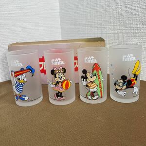 【昭和レトロ】ディズニーキャラクター フロスティグラス ディズニー ミッキーマウス ミニーマウス ドナルドダックDisney Fanta コカコーラ