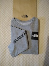 THE NORTH FACE☆ ザノースフェイス ボックスロゴ 長袖Tシャツ ロンT グレー　キッズ　size140cm_画像1