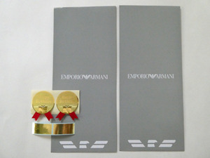 エンポリオアルマーニ 未使用 紙袋&シール 2枚セット 33x14.5cm 送料無料