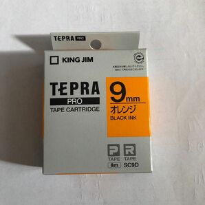 テプラ PROテープカートリッジ SC9D 9mm（パステル・オレンジ・黒文字）