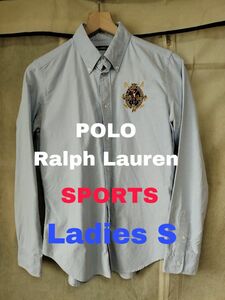 値引き可能！POLO RALPH LAUREN ポロラルフローレン SPORTSレディースSサイズ ボタンダウンシャツ 長袖