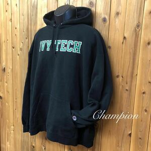 90's /Champion /ECO FLEECE チャンピオン メンズXXXL プルオーバーパーカー スウェット 裏起毛 ロゴ IVY TECH BIGサイズ アメカジ USA古着